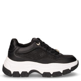 Sneaker in tessuto ed ecopelle nero | Boscaini Scarpe
