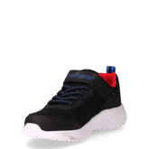 Bounder Techros sneaker in tessuto ed ecopelle bambino nero | Boscaini Scarpe