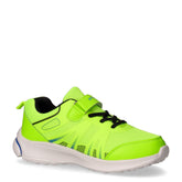 Sneaker in tessuto ed ecopelle bambino verde acido fluo | Boscaini Scarpe