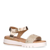 Sandalo con zeppa platino | Boscaini Scarpe