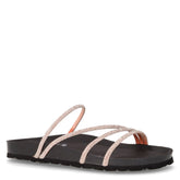 Ciabatta in ecopelle con strass champagne nero | Boscaini Scarpe