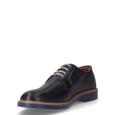 Stringata in pelle traforata blu | Boscaini Scarpe