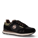 Travis Sport Colors sneaker in tessuto e pelle scamosciata nero marrone verde militare | Boscaini Scarpe