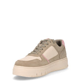 Sneaker in pelle e tessuto salvia | Boscaini Scarpe