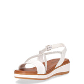 Sandalo con zeppa bianco | Boscaini Scarpe
