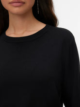 Maglia girocollo in maglia nero | Boscaini Scarpe