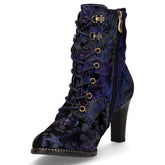 Tronchetto con zip in pelle indaco | Boscaini Scarpe