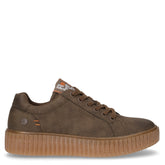 Sneaker in ecopelle kaki | Boscaini Scarpe