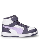 Rebound Slam Mid sneaker in ecopelle bambina viola bianco | Boscaini Scarpe