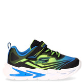 S Lights Flex Glow Ultra sneaker in tessuto con luci bambino nero blu lime | Boscaini Scarpe