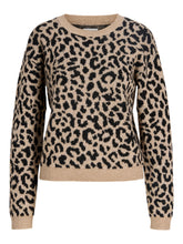 Maglione leopardato in maglia nero beige | Boscaini Scarpe