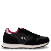 Stargirl Glitter Logo sneaker in pelle e tessuto bambina nero | Boscaini Scarpe