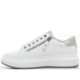 Sneakers con platform white silver - SALDI Sneakers Donna | Boscaini Scarpe