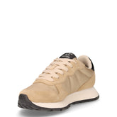 Ally Bright Nylon sneaker in pelle e tessuto oro | Boscaini Scarpe
