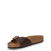 Arizona ciabatta in pelle marrone scuro | Boscaini Scarpe