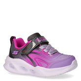 S Lights Sola Glow Color Breeze sneaker bambina in tessuto con luci nero lilla - SKECHERS | Boscaini Scarpe