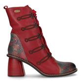 Tronchetto con zip in pelle rosso | Boscaini Scarpe