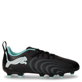 Future 9 Play FG/AG JR scarpa da calcio in ecopelle nero azzurro | Boscaini Scarpe