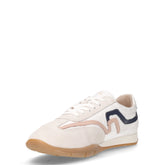 Sneaker in tessuto e pelle bianco | Boscaini Scarpe