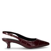 Slingback in ecopelle con tacco bordeaux | Boscaini Scarpe
