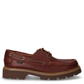 Cleyhill Boat stringata in pelle marrone | Boscaini Scarpe