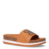 Ciabatta in ecopelle con strass cammello | Boscaini Scarpe