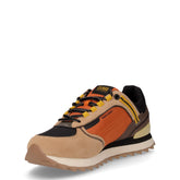 Travis Sport Trek sneaker outdoor in tessuto e pelle arancione nero marrone | Boscaini Scarpe