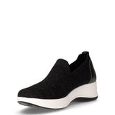 Sneaker slip on in tessuto nero | Boscaini Scarpe