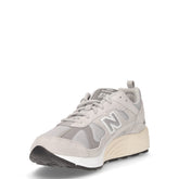 878 sneaker in pelle e tessuto grigio | Boscaini Scarpe