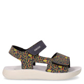 Sandalo in ecopelle bambino navy lime | Boscaini Scarpe