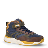 Sneaker in ecopelle bambino blu e verde | Boscaini Scarpe
