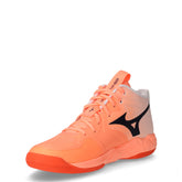 Wave Momentum Pro Mid scarpa da pallavolo in tessuto ed ecopelle arancione bianco | Boscaini Scarpe