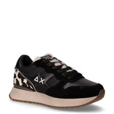 Stargirl Animalier sneaker in tessuto e pelle nero beige | Boscaini Scarpe