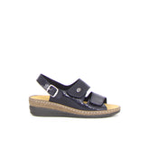 Sandalo con zeppa blu | Boscaini Scarpe