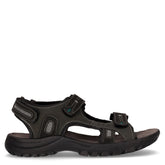 Sandalo sportivo in pelle nero | Boscaini Scarpe