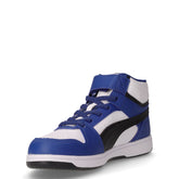 Rebound Slam mid sneaker in ecopelle bambino blu nero bianco | Boscaini Scarpe