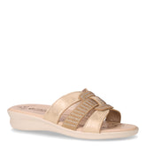 Ciabatta in ecopelle con strass platino | Boscaini Scarpe