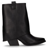 Stivale con tacco in ecopelle nero | Boscaini Scarpe