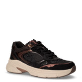 Sneaker in tessuto ed ecopelle con strass nero | Boscaini Scarpe