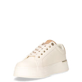 Sneaker ragazza in ecopelle con platfom bianco sporco | Boscaini Scarpe