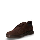 Stringata casual in pelle scamosciata caffè | Boscaini Scarpe
