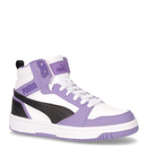 Rebound v6 Mid sneaker ragazza in ecopelle lilla nero - Scarpe Bambina | Boscaini Scarpe