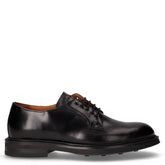 Stringata in pelle nero | Boscaini Scarpe