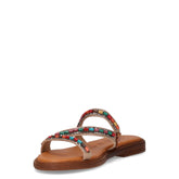 Ciabatta con applicazioni platino | Boscaini Scarpe