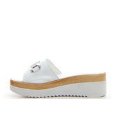 Ciabatta con zeppa bianco | Boscaini Scarpe
