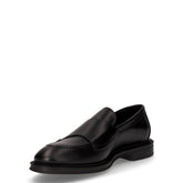 Mocassino con cinturini in pelle nero | Boscaini Scarpe