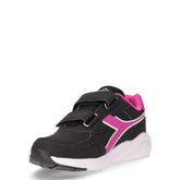 Falcon 5 sneaker in tessuto ed ecopelle bambina nero fuxia | Boscaini Scarpe