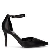 Sandalo a punta in ecopelle con tacco nero | Boscaini Scarpe