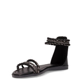 Sandalo con zip nero | Boscaini Scarpe