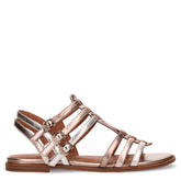 Sandalo alla schiava con zip bronce comb | Boscaini Scarpe